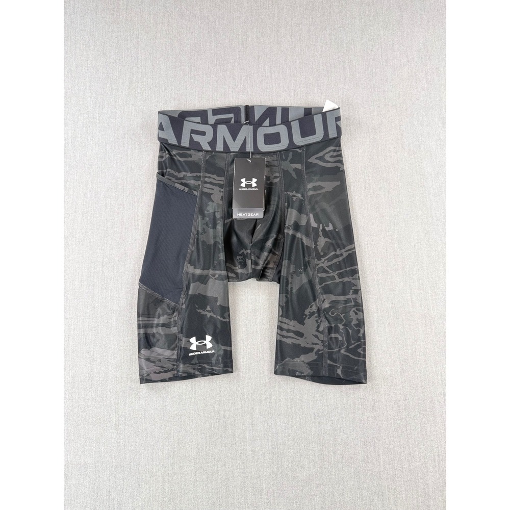 Under Armour Mens HeatGear Printed Compression Shorts Camo Black 1383323 Small
